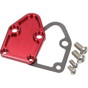 Fuel Pump Block-Off Plate SBC Red