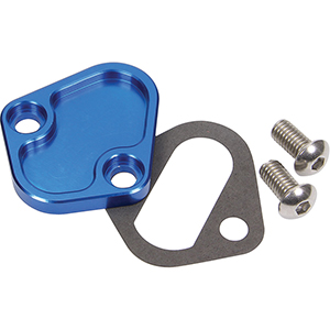 Fuel Pump Block-Off Plate BBC Blue