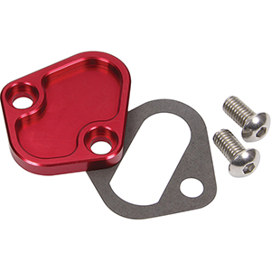 Fuel Pump Block-Off Plate BBC Red