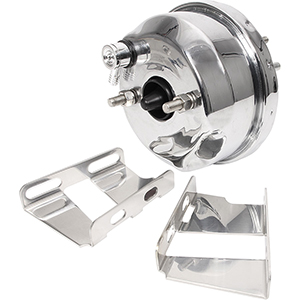 Power Brake Booster 7", Single Diaphragm, 1955-64 Chevy, Chrome