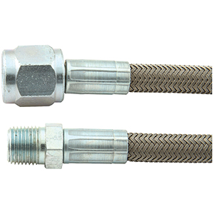 #4 Braided Line -4 Straight / 1/8" NPT 18"