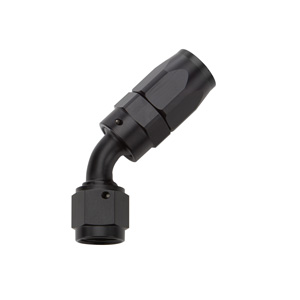 Hose End Reusable Black Aluminum 45 Deg Elbow -8