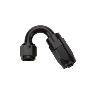 Hose End Reusable Black Aluminum 150 Deg Elbow -12