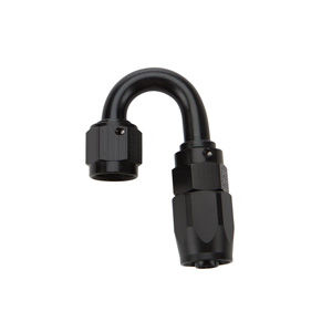 Hose End Reusable Black Aluminum 180 Deg Elbow -12