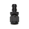 Hose End Pushlock Black Aluminum Straight -10