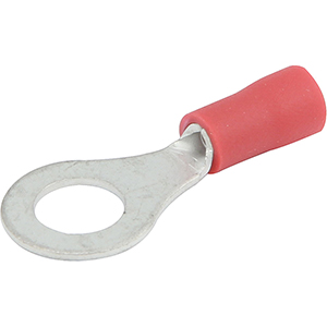 Vinyl Insulated Ring Terminal 22-18 Gauge 1/4" Hole