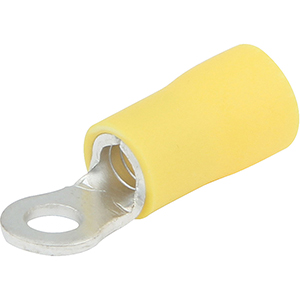 Vinyl Insulated Ring Terminal 12-10 Gauge #6 Hole