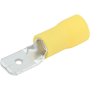 Vinyl Insulated Blade Terminal 12-10 Gauge Male 1/4"