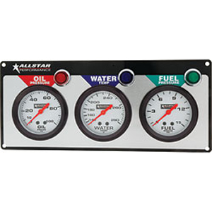 Allstar 3 Gauge Panel OP/WT/FP