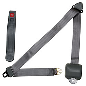 Seat Belt 3-Point Retractable Gray