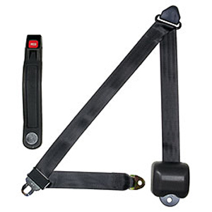 Seat Belt 3-Point Retractable Charcoal