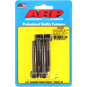 ARP 5/16-24 X 2.500 black hex water pump pulley w/ 1.250" fan spacer stud kit