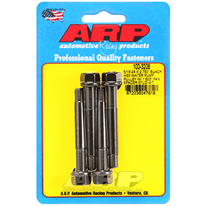 ARP 5/16-24 X 2.750 black hex water pump pulley w/ 1.500" fan spacer stud kit