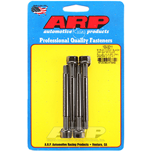 ARP 5/16-24 X 3.500 black hex water pump pulley w/ 2.250" fan spacer stud kit