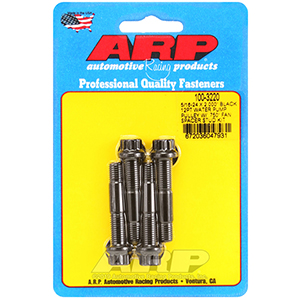 ARP 5/16-24 X 2.000 black 12pt water pump pulley w/ .750" fan spacer stud kit