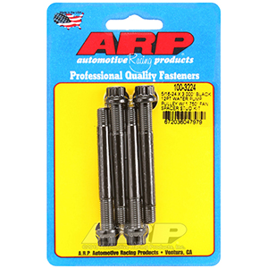 ARP 5/16-24 X 3.000 black 12pt water pump pulley w/ 1.750" fan spacer stud kit