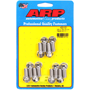 ARP 400-1101 3/8 x .750 SS hex header bolt kit