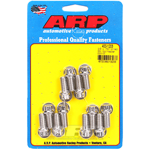 ARP 400-1203 3/8 x .750 drilled SS 12pt header bolt kit