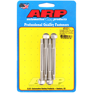 ARP 5/16-24 X 3.500 SS hex water pump pulley w/ 2.250" fan spacer stud kit