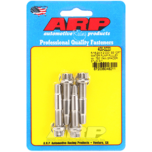 ARP 5/16-24 X 2.000 SS 12pt water pump pulley w/ .750" fan spacer stud kit
