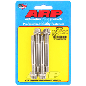 ARP 5/16-24 X 3.000 SS 12pt water pump pulley w/ 1.750" fan spacer stud kit