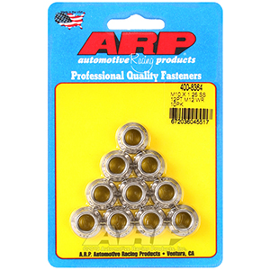 ARP 400-8364 M10 X 1.25 (M12 wr) SS 12pt nut kit
