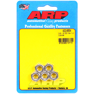 ARP 400-8654 3/8-16 SS coarse hex nut kit