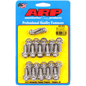 ARP 435-1803 BB Chevy1-pc oil pan gasket w/alum timing cover 12pt bolt kit