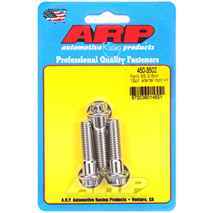 ARP 450-3502 Ford SS 3-bolt 12pt starter bolt kit