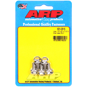 ARP 621-0515 1/4-20 x 0.515 hex SS bolts