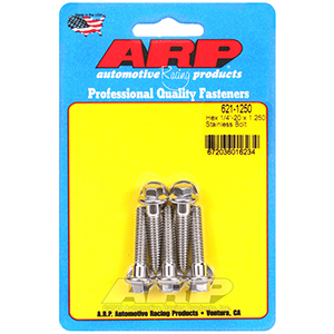 ARP 621-1250 1/4-20 x 1.250 hex SS bolts