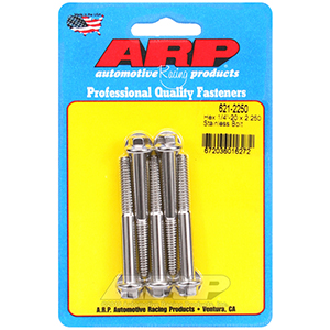 ARP 621-2250 1/4-20 x 2.250 hex SS bolts