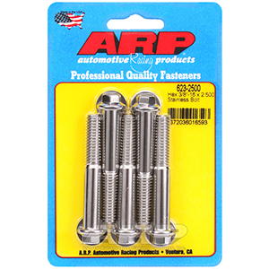 ARP 623-2500 3/8-16 x 2.500 hex SS bolts
