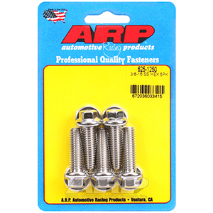 ARP 625-1250 3/8-16 x 1.250 hex 7/16 wrenching SS bolts