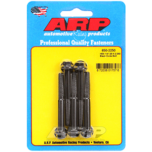 ARP 650-2250 1/4-20 X 2.250 hex black oxide bolts
