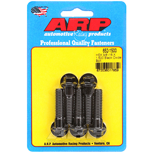 ARP 652-1500 3/8-16 X 1.500 hex black oxide bolts