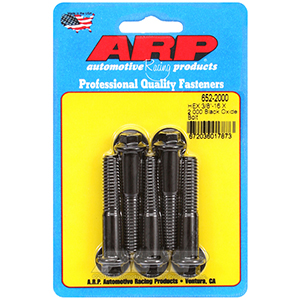 ARP 652-2000 3/8-16 X 2.000 hex black oxide bolts