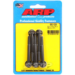 ARP 660-1008 M6 x 1.00 x 55 hex black oxide bolts