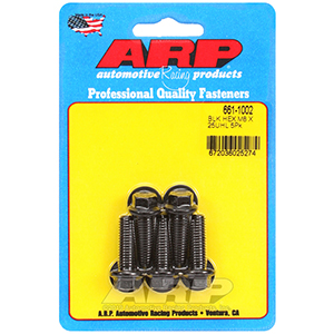 ARP 661-1002 M8 x 1.25 x 25 hex black oxide bolts