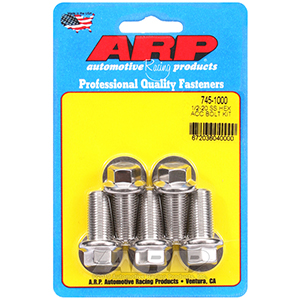 ARP 745-1000 1/2-20 x 1.000 hex SS bolts