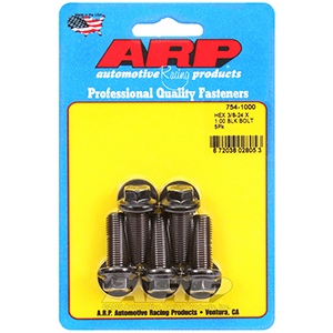 ARP 754-1000 3/8-24 x 1.000 hex 7/16 wrenching black oxide bolts