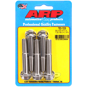 ARP 763-1008 M10 x 1.25 x 60  hex SS bolts