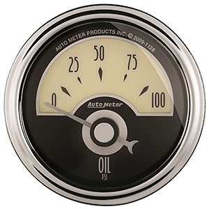 AutoMeter 1126 Cruiser AD Electric 2-1/16" Air-Core Oil Pressure Gauge, 0-100 PSI