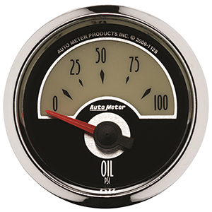 AutoMeter 1128 Cruiser Electric 2-1/16" Air-Core Oil Pressure Gauge, 0-100 PSI