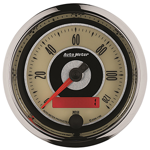 AutoMeter 1186 Cruiser Electric 3-3/8" Air-Core Speedometer Gauge, 0-120 Mph