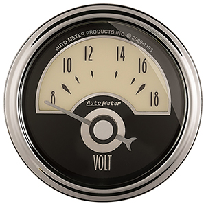AutoMeter 1191 Cruiser AD Electric 2-1/16" Air-Core Voltmeter Gauge, 8-18V