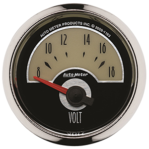 AutoMeter 1193 Cruiser Electric 2-1/16" Air-Core Voltmeter Gauge, 8-18V