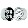 AutoMeter 1203 Old Tyme White II 5" Quad & Speedometer 2pc. Gauge Kit, 240-33 Ohms Electric