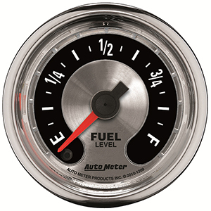 AutoMeter 1209 American Muscle 2-1/16" Fuel Level Gauge, Programmable 0-280 Ohms Electrical