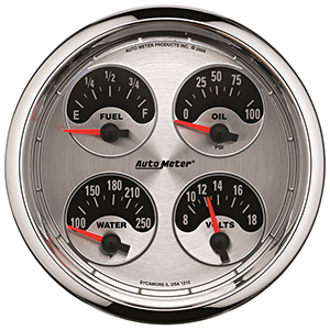 AutoMeter 1212 American Muscle 5" Short Sweep Quad Gauge Electrical